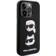 Karl Lagerfeld iPhone 15 Pro Max Case Silicone Karl & Choupette Head, Black
