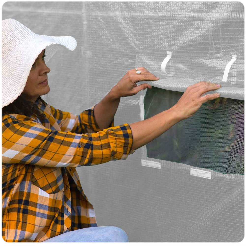 Garden tunnel film 2 x 4.5 m (9 m²), white Plonos (1)