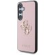 Guess Grained Big 4G Logo Case for Samsung Galaxy S25 Pink