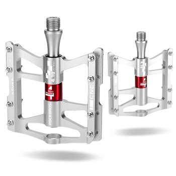 Rockbros JT410S 4-Bearing Bicycle Pedals - Silver