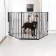 Ecotoys Metal Safety Gate for Children and Pets, 5 Panels, 60 cm, Black