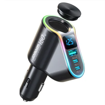 Joyroom JR-CL21 4-in-1 Fast Car Charger 150W, Black