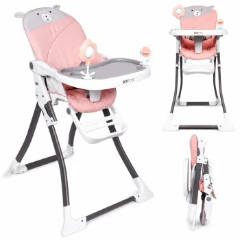 Ecotoys HC301-903 Folding High Chair, Pink