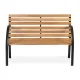 Garden Bench with Backrest 117.5 x 83 x 57 cm Luca Sofotel, Graphite