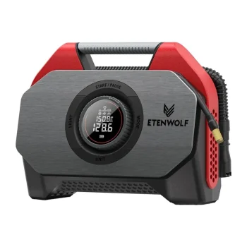 Cordless Car Air Compressor Etenwolf S6 SE, 11.03 bar, 15,600 mAh, Red