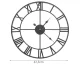Ruhhy 01562 Wall Clock with Roman Numerals, Retro Loft 3D, 47 cm, Black