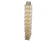 Hanging Wardrobe Organizer with 10 Shelves, 30x15x120cm, Beige