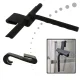 Silicone Window and Shower Squeegee with Holder, Grey