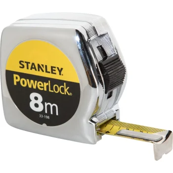 Tape Measure Stanley Powerlock 1-33-198, 8 m x 25 mm, Silver/Yellow