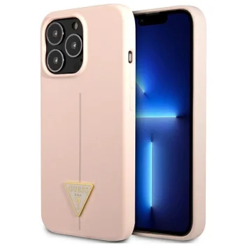 Guess Silicone Triangle Case for iPhone 13 Pro / 13, Pink