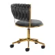 4Rico QS-GW01G Swivel Beauty Salon Chair, Velvet, Grey