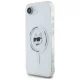 Karl Lagerfeld IML Metal Choupette Head MagSafe Case for iPhone 16e, White