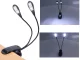 Clip-on Flexible Reading Double Light Lamp