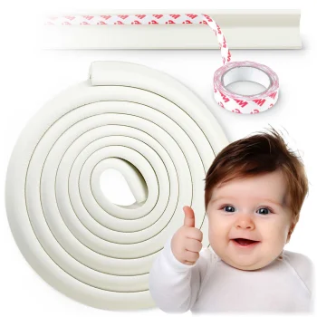 Ricokids 798710 Furniture Edge Protector Foam Tape, White, 6 m