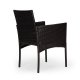 Poly Rattan Garden Furniture Set MultiGarden 2 Chairs and Table, Dark Brown
