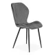 Set of 4 Modern Upholstered Dining Chairs ModernHome Velvet Accent, Grey