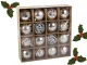 Christmas Tree Baubles Set 6cm Plastic 16 pcs Silver