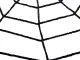 Halloween Decoration Black Spider Web, 90x90 cm