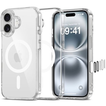 Tech-Protect Flexair Hybrid CC MagSafe vāciņš iPhone 16 Caurspīdīgs