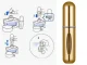 Travel Perfume Atomizer Bottle, 5ml, Gold