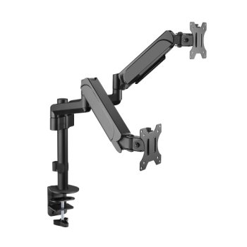 Dual Monitor Arm Mount 17"-32" Spring-Assisted Black