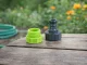 Garden Hose Quick Connector 1/2\" - 3/4\" Tap Adapter DIVODV, Green/Black