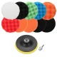 12-Piece Polishing Pad Set 80mm with M10 Adapter