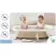 Foldable Baby Bathtub with Stand Nukido Nk-279, White/Beige
