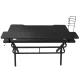 Gaming Desk with Shelf and RGB LED Lighting 120 x 60 cm, Black