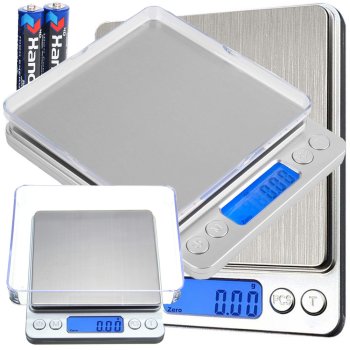 High Precision Digital Scale 2000g x 0.1g for Jewelry Kitchen Grams with LCD