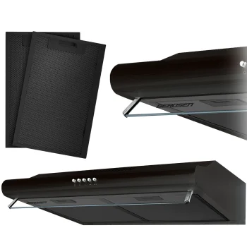 Under-Cabinet Kitchen Range Hood 50 cm Berdsen BE-10A Black