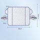 Magnetic Windshield Cover for Ice and Snow, All-Season Sun Shade Telcon 145x105cm