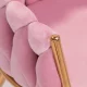 Ergonomic Velvet Salon Chair 4Rico QS-GW06G, Pink