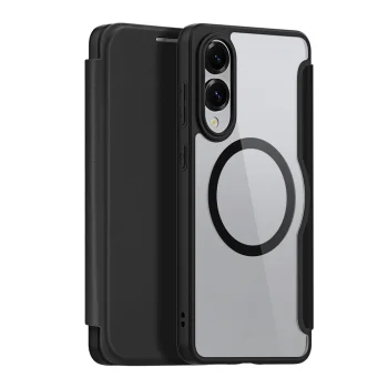 Dux Ducis Skin X Pro Wallet Case for Samsung Galaxy S25 Edge with MagSafe, Black