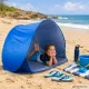 Large Pop-Up Beach Tent with UV Protection, Blue