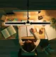 Adjustable LED Desk Lamp 24W with Clamp and Swing Arm, Black