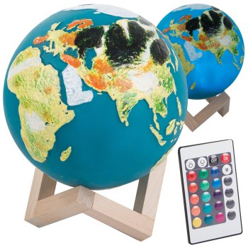 3D Globe Night Light with Remote & Touch Control, RGB Desk Lamp with 20 Modes for Kids