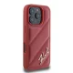 Karl Lagerfeld Quilted Signature Case for iPhone 16 Pro Max, Red