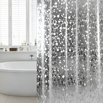 Shower Curtain 180x180 cm, Transparent Matte