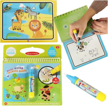 Water Coloring Book with Marker - Animals