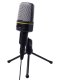 Universal computer microphone with stand, 3.5mm AUX, black