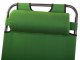 Garden Beach Deck Chair Folding Sunbed with with Headrest, Green