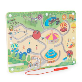 Деревянный магнитный лабиринт-головоломка для детей ECOTOYS