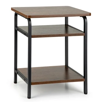 Modernhome 3-Tier Loft Style Coffee Table, Industrial End Table