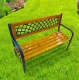 Wooden and Metal Garden Bench