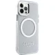 Guess iPhone 12 / 12 Pro Case Metal Outline MagSafe, Silver