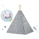Tepee Tent for Children with Lights Nukido, Gray stars