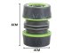 3/4 Inch Garden Hose Repair Connector DIVO Leak-Proof Fitting, Green-Black