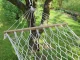 Woven Garden Hammock with Wooden Spreader Bars, 190x80 cm, 150 kg, White