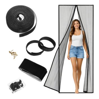 Magnetic Screen Door 100x210cm Repest, Black